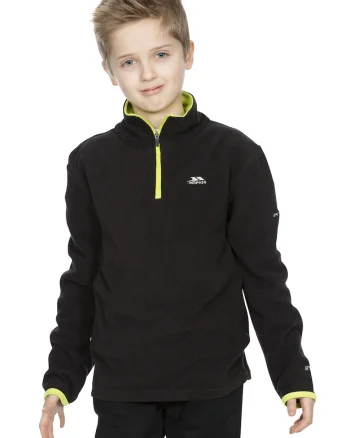 Bluza de trening din fleece cu fenta cu fermoar Etto, Negru