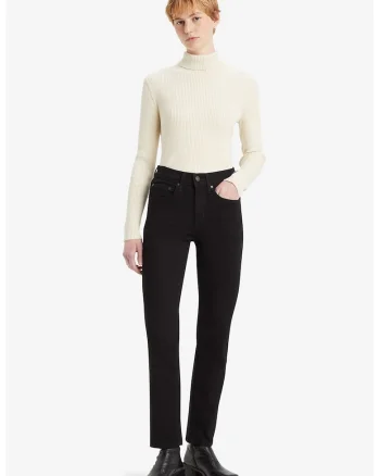 Blugi drepti cu talie inalta 724™, Negru