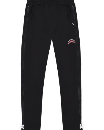 Pantaloni de trening slim fit cu element cu fermoar, Alb/Negru