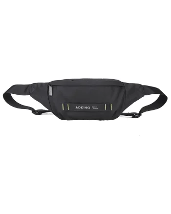 Borseta unisex cu bareta ajustabila, Negru