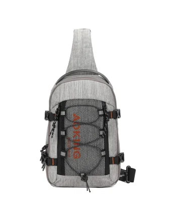Geanta sling unisex cu logo, Gri