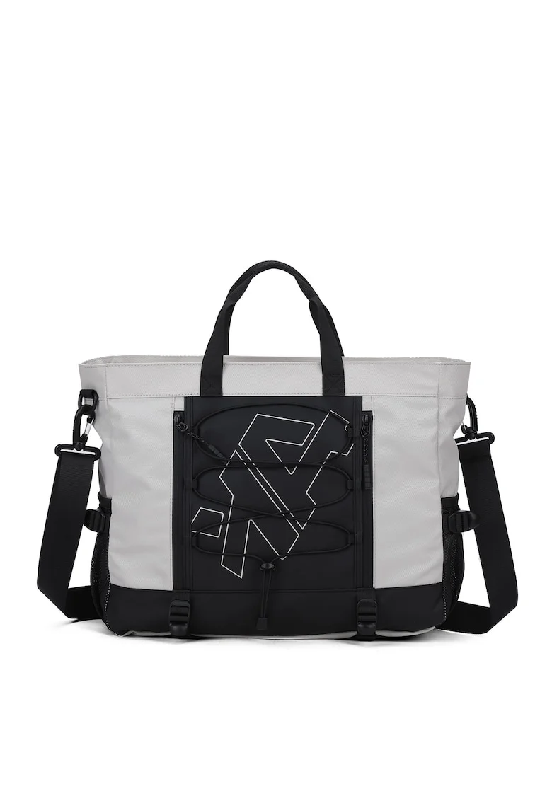 Geanta shopper unisex cu bareta detasabila, Gri