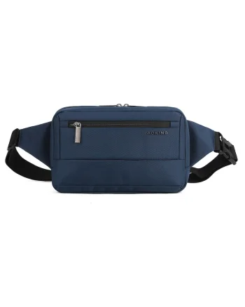 Borseta unisex cu buzunare multiple, Albastru