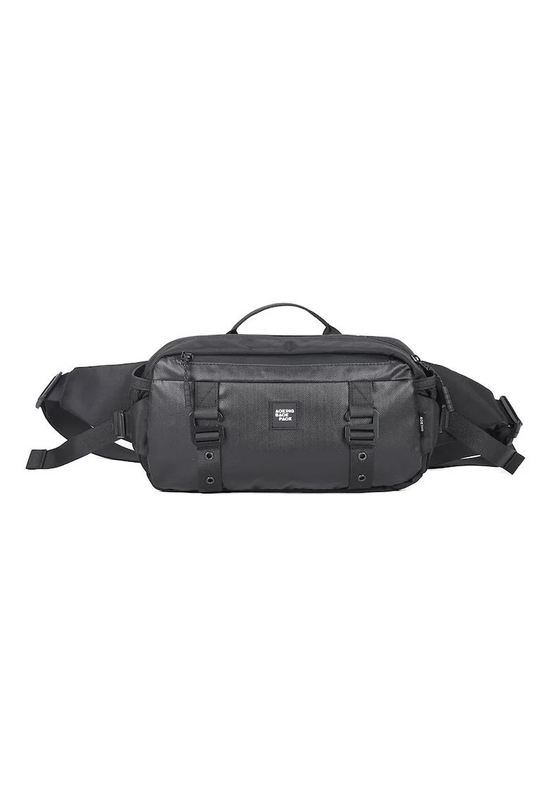 Borseta unisex cu buzunare multiple, Negru