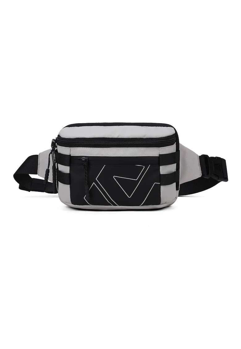 Borseta unisex cu imprimeu logo, Gri