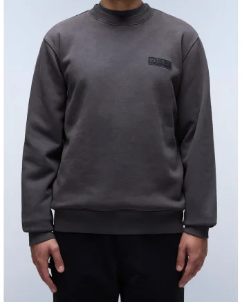 Bluza de trening cu logo brodat, Gri inchis