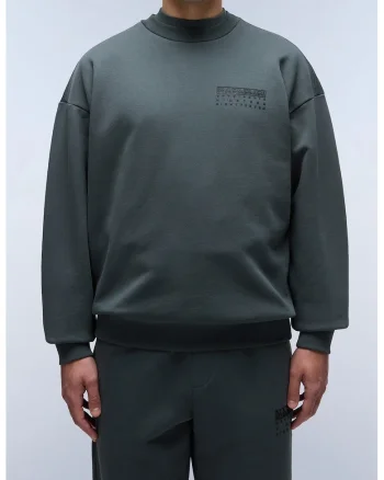 Bluza de trening cu logo, Gri carbune