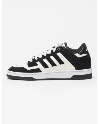 Pantofi sport Rapid Court cu garnituri din piele intoarsa, Alb/Negru