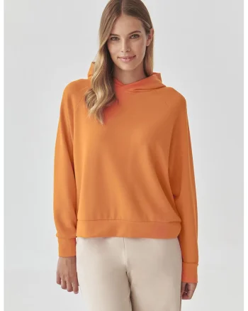 Hanorac regular fit, Portocaliu mandarina