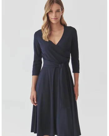 Rochie midi evazata, Albastru ultramarin