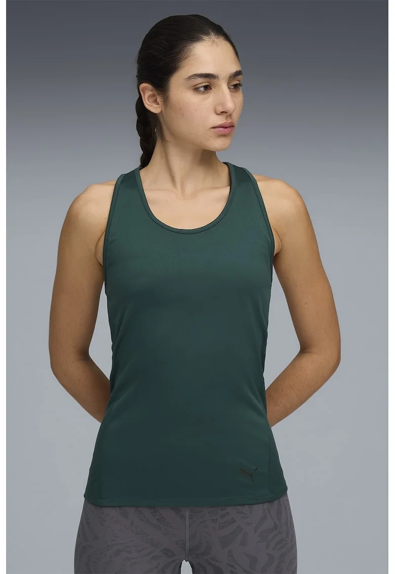 Top racerback pentru antrenament Train All Day, Negru/Negru stins
