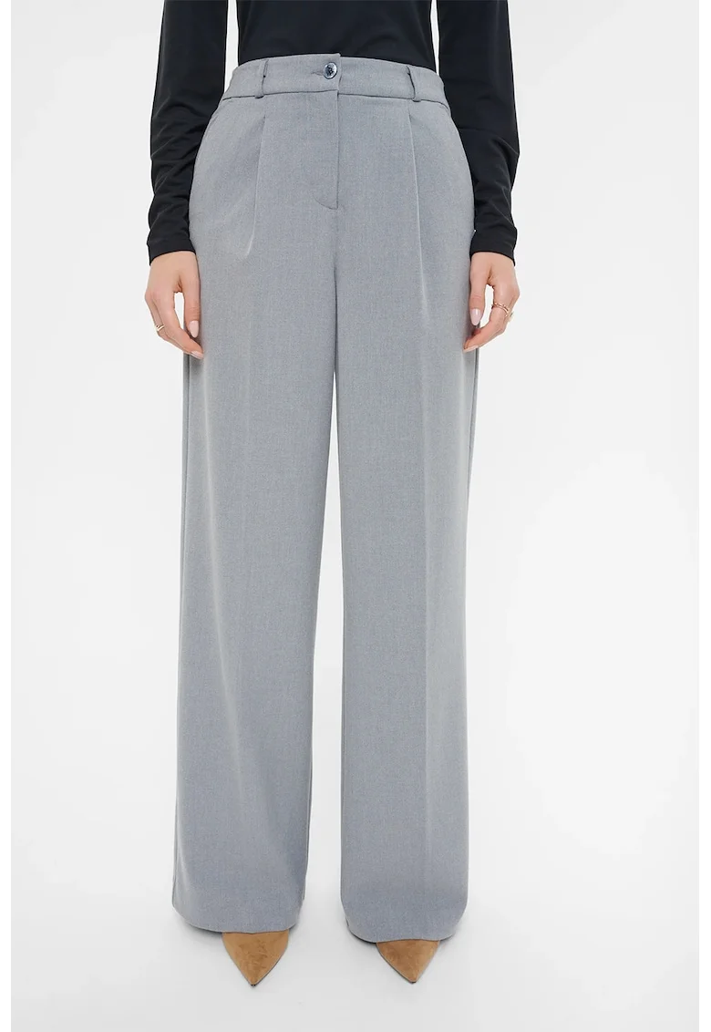 Pantaloni cu croiala ampla, Gri deschis