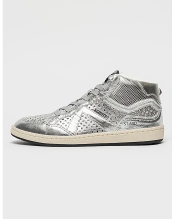 Pantofi sport mid-high cu aspect metalizat Evelin, Argintiu