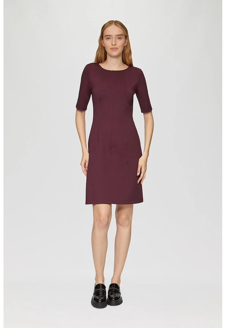 Rochie scurta cu maneci scurte, Violet pruna