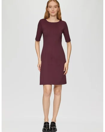 Rochie scurta cu maneci scurte, Violet pruna