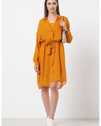 Rochie-camasa de sifon, Portocaliu