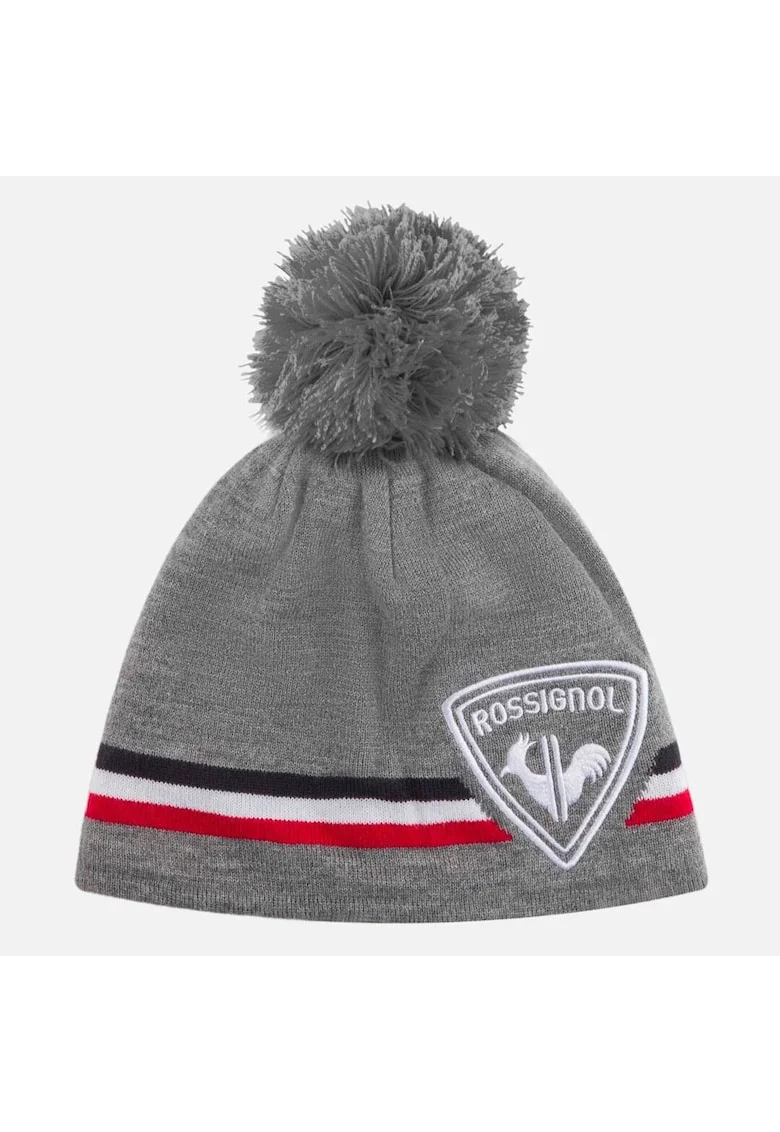 Caciula  Rooster Pompon, culoare gri, pentru barbati, marime universala