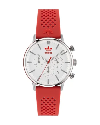 Ceas barbatesc  CODE ONE CHRONO, argintiu, curea silicon, 40mm, rezistent la apa 5 ATM