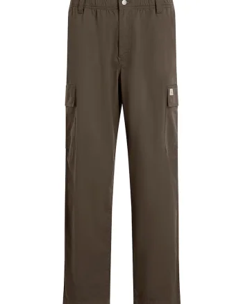 Pantaloni cargo cu talie medie, Maro deschis