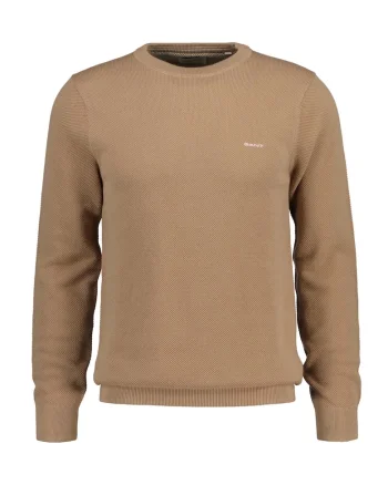 Bluza de trening din bumbac cu decolteu la baza gatului, Bej