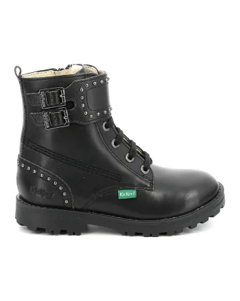 Ghete biker de piele, Negru
