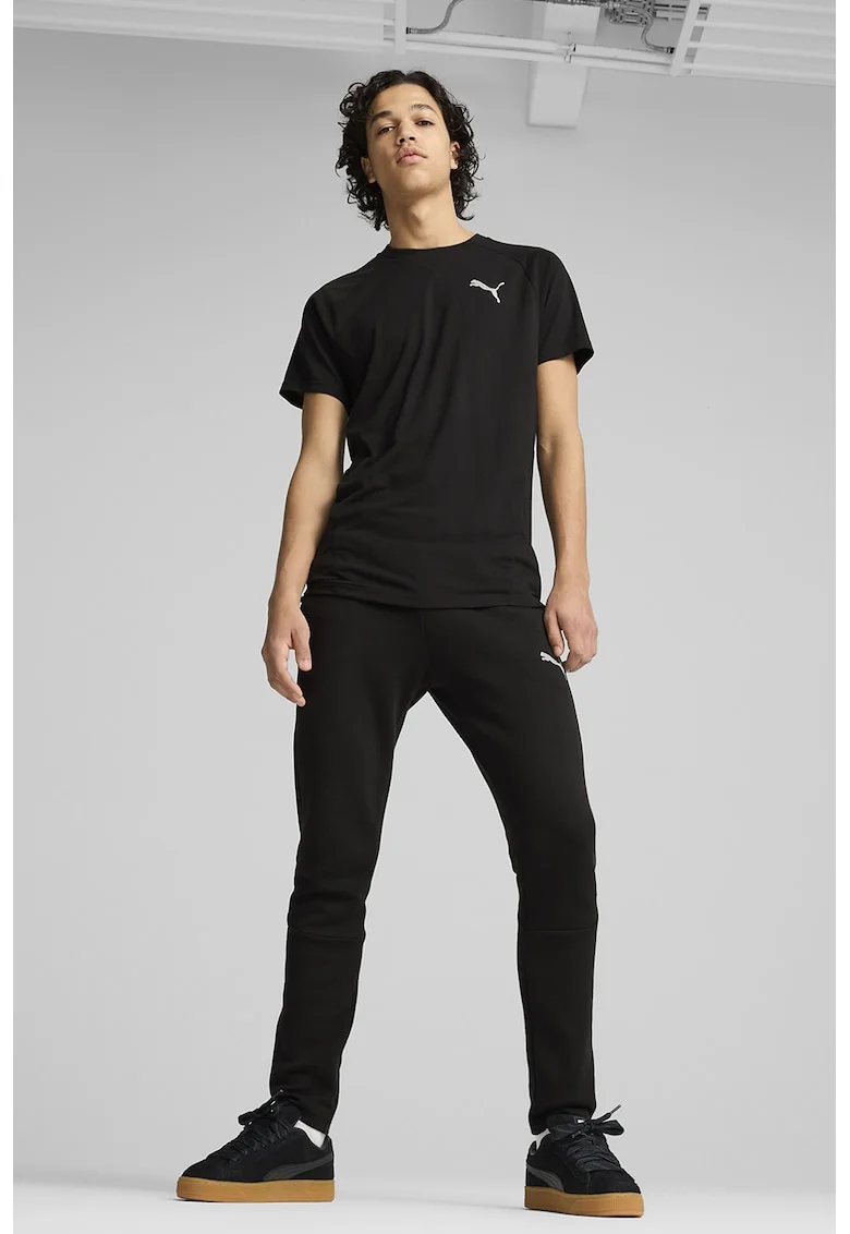 Tricou cu maneci raglan si dryCELL Evostripe, Negru/Alb optic