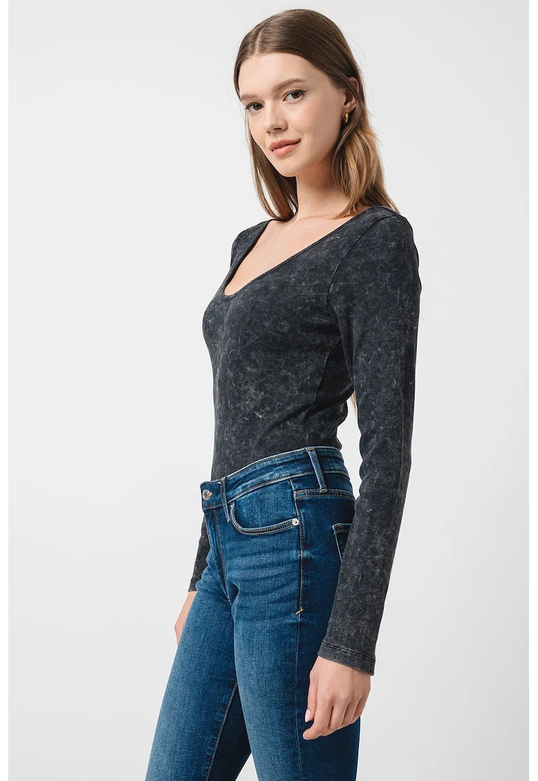 Bluza din amestec de bumbac, Gri