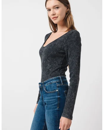 Bluza din amestec de bumbac, Gri