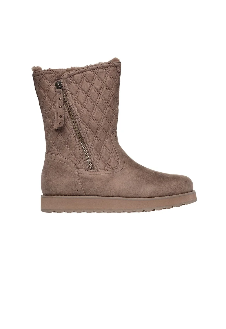 Ghete de piele ecologica Modern Comfort, Maro taupe