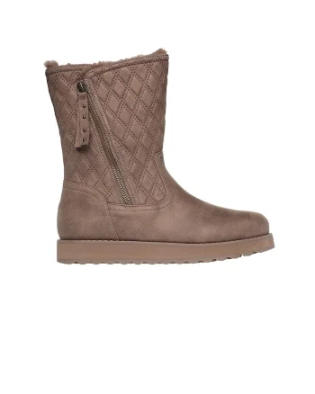 Ghete de piele ecologica Modern Comfort, Maro taupe