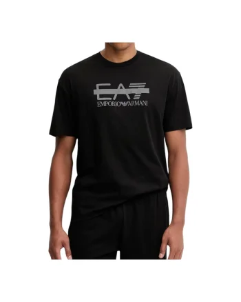 Tricou  EA7 Logo Series M Tape SS 48013, Negru