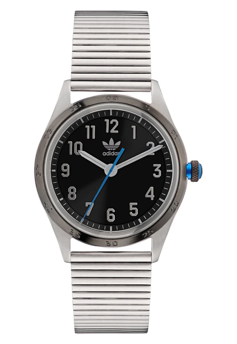 Ceas barbatesc  CODE FOUR, inox, analog, argintiu