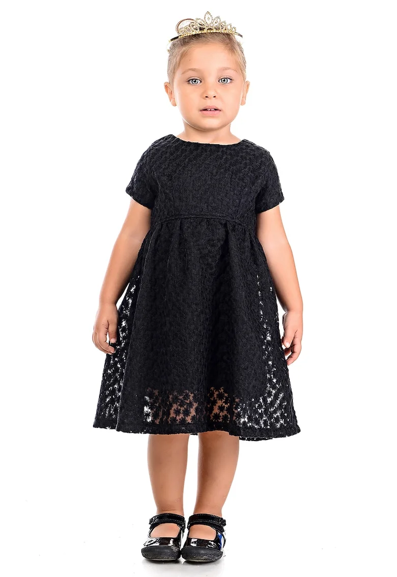 Rochie midi evazata, Negru