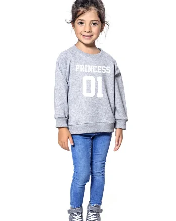 Bluza de trening din bumbac cu imprimeu si maneci raglan, Gri deschis melange