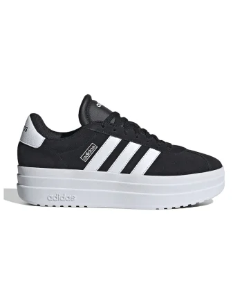 Pantofi sport flatform din piele intoarsa VL Court Bold, Alb/Negru