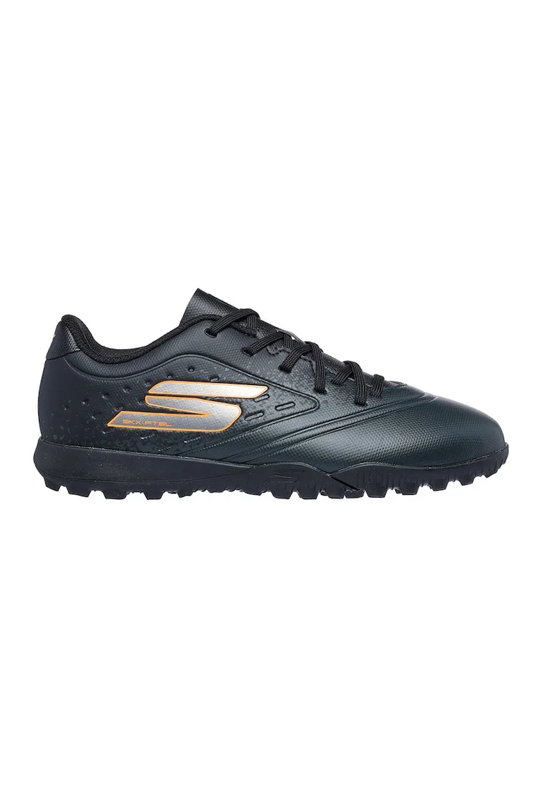 Pantofi cu logo pentru fotbal Razor 1.5 Jr, Negru stins/Portocaliu mandarina/Gri inchis