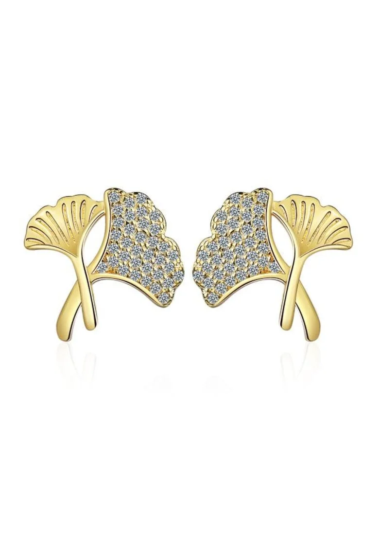 Cercei clips,  elegant, retro, auriu, 1, 7x1, 8cm