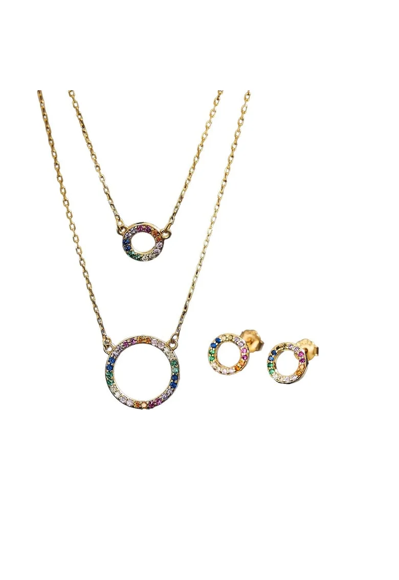 Set Colier si Cercei din Argint 925, cu Zircon,  6101