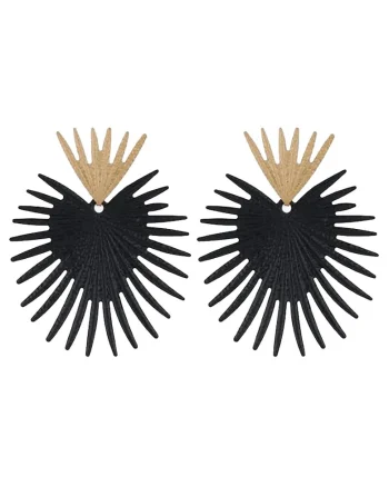Cercei Lungi 5953,  Negru/Auriu