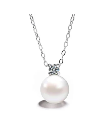 Colier din Argint 925, Minimalist cu perla,  6096