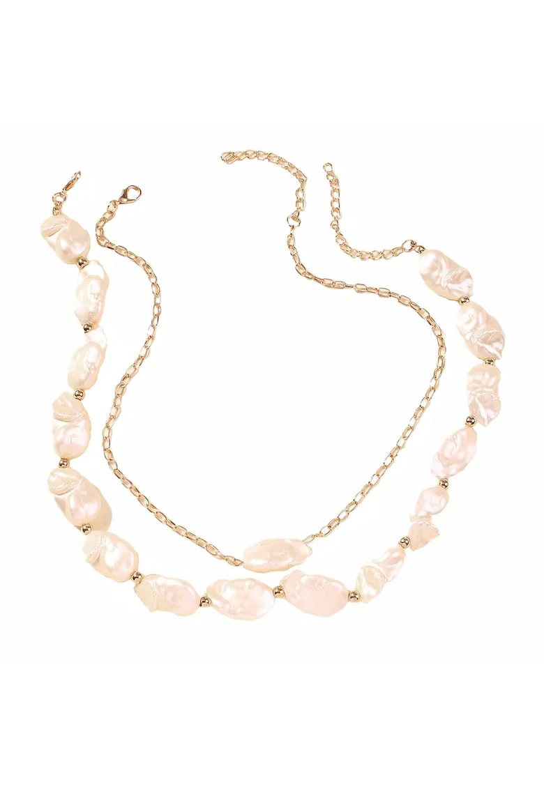 Set 2 coliere 5145,  Auriu, lungime 50 cm