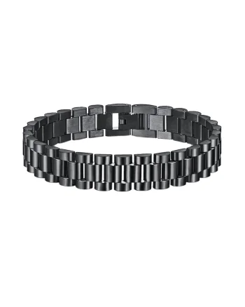 Bratara 4074A inox,  Negru, latime 12mm