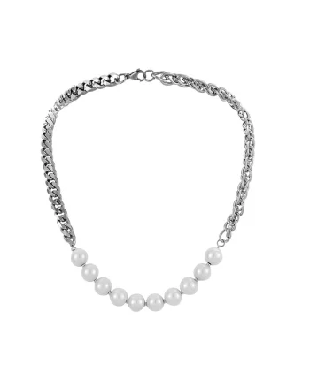 Colier 5367 titan,  Argintiu, lungime 50 cm