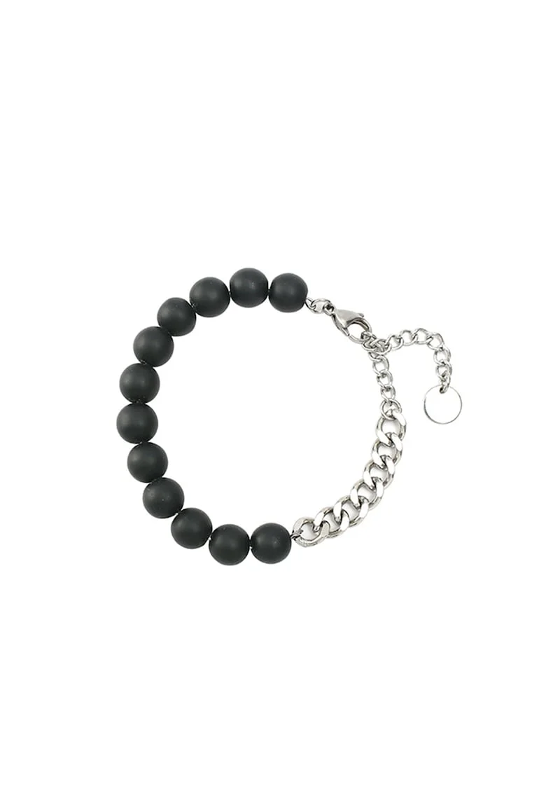Bratara inox 4356, Negru mat