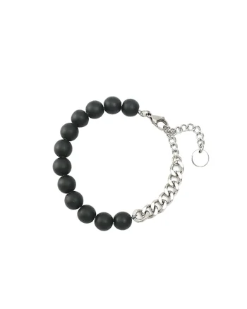 Bratara inox 4356, Negru mat
