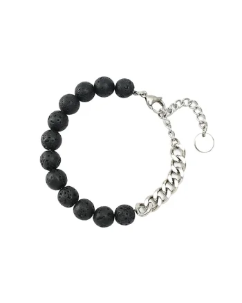 Bratara inox 4356, Negru