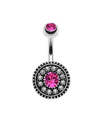 Piercing 4062 inox, Roz/argintiu
