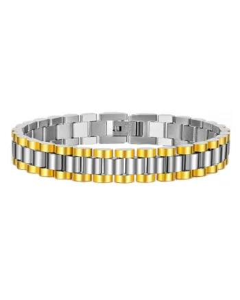 Bratara inox 4075, Auriu/Argintiu