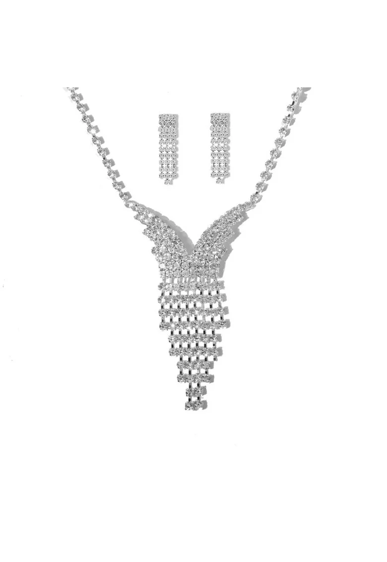 Set Colier si cercei 5688,  Argintiu