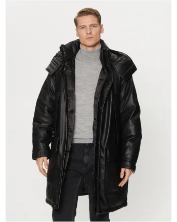 Geaca barbati  imitatie de piele, negru